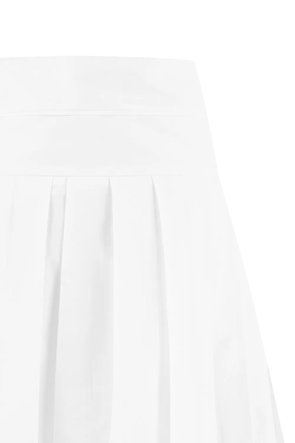 Pleated Skirt-White