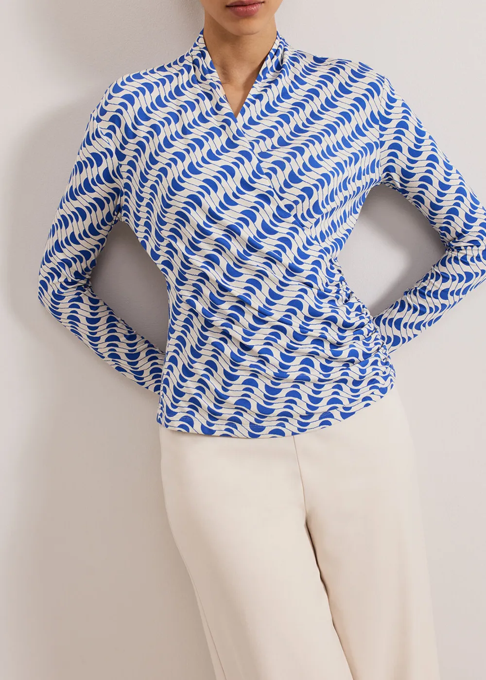Fashion Abstract Geometric Print Ladies Top