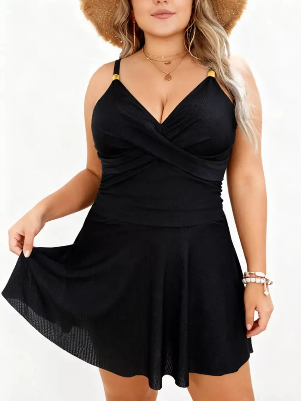 Island Ruched Swim Dress