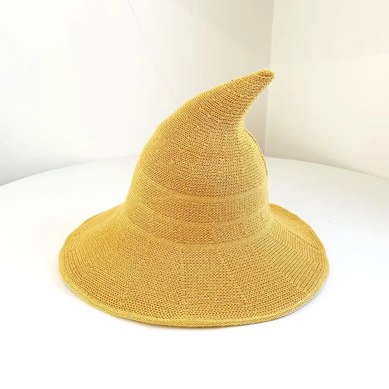 Women's Comfortable Knit Pointed Hat - Large Brim Halloween Party Props(22.04