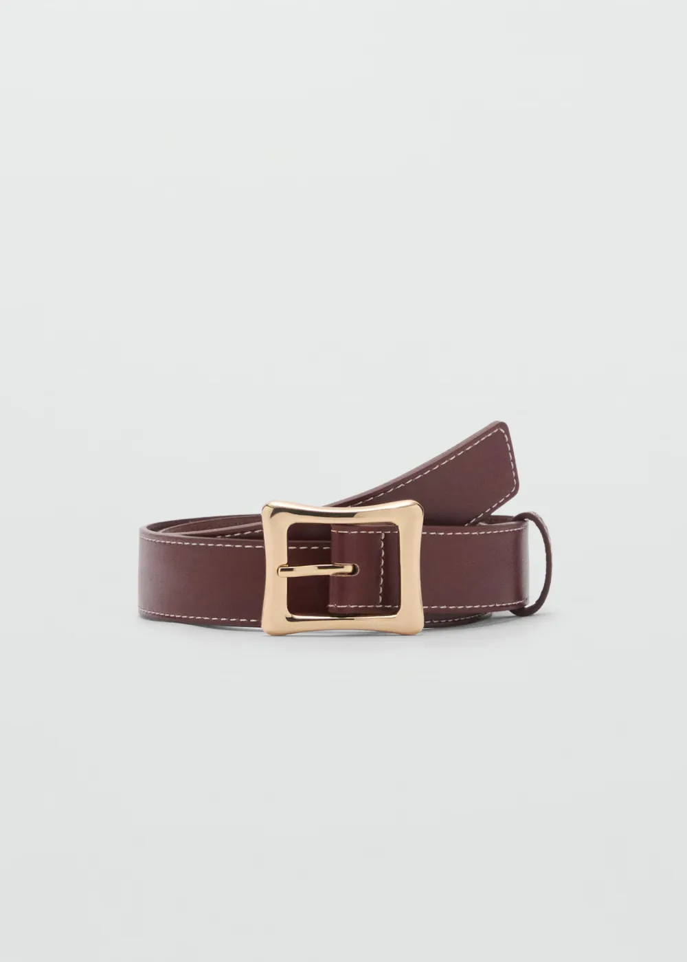 Casual Style Plain Square Buckle Belts