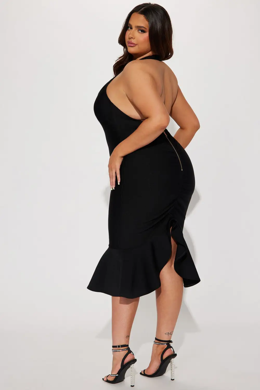 Luna Bandage Midi Dress - Black
