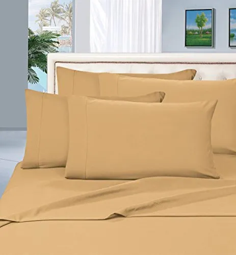 Wrinkle Resistant Luxury 6 pcs Bed Sheet Set 1500 Thread Count Egyptian Quality Silky Soft