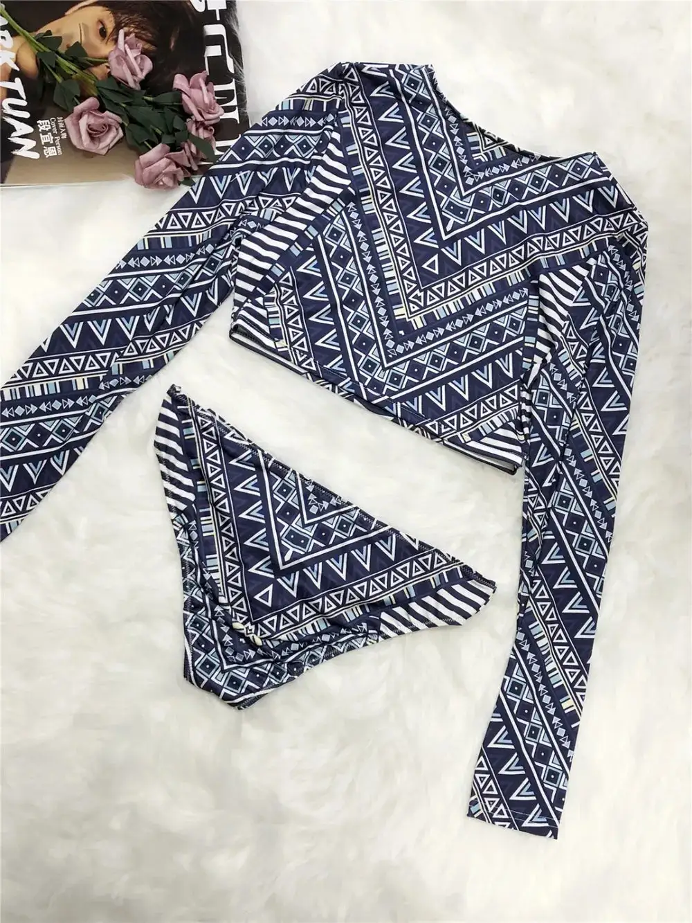 Printed Two Piece Swim Set