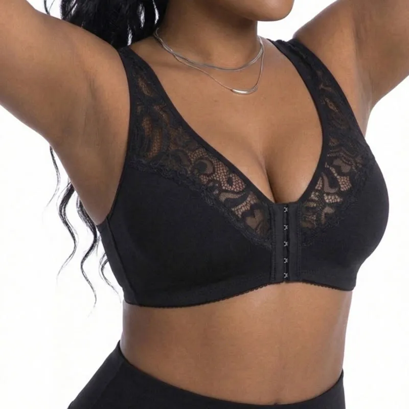 Lace Front Closure Wireless Bra