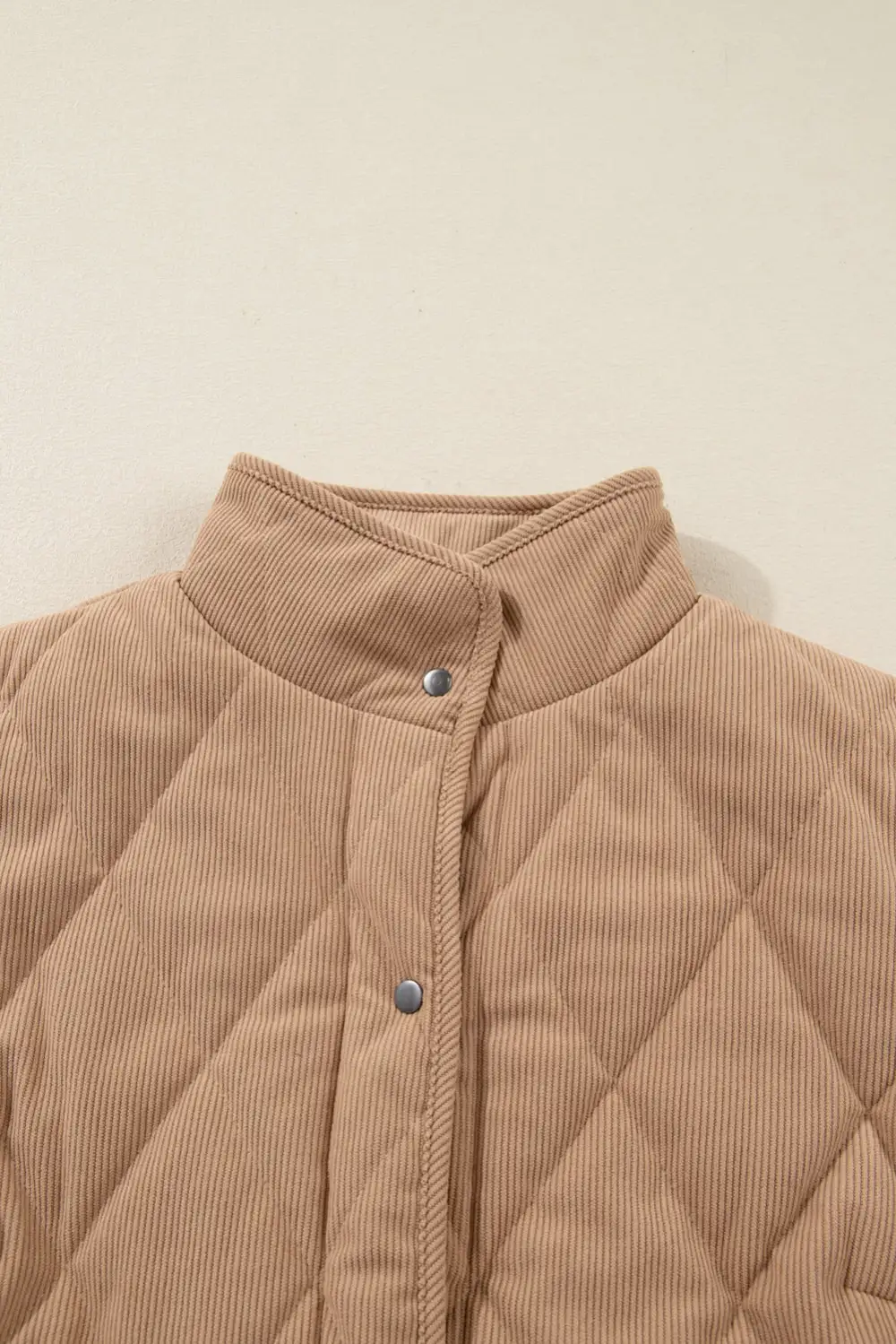 Camel Plus Size Quilted Cord