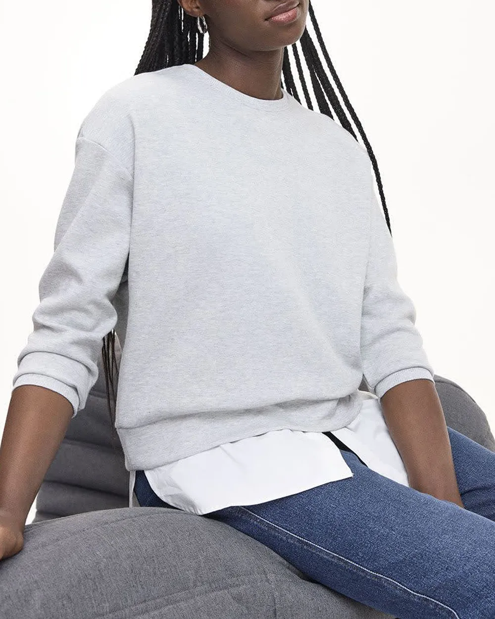 Long-Sleeve Crew-Neck Sweatshirt