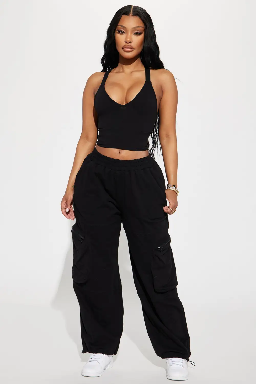 Gone Again Jogger Set  - Black