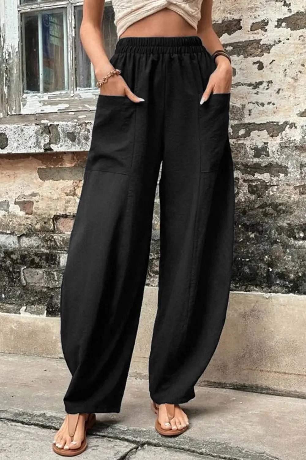 Pocketed Harem Everyday Pants