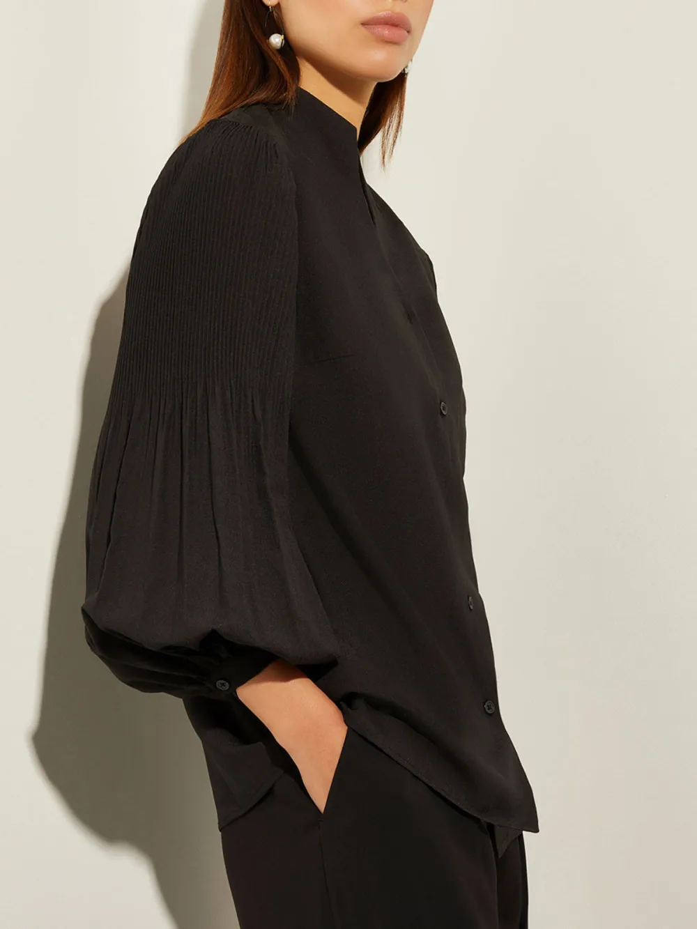 Pleated Sleeve Shirt