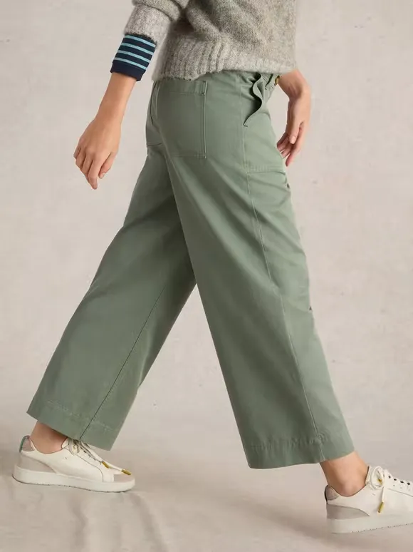 Wide Leg Cropped Trouser