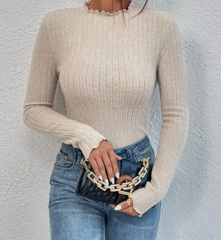 Ribbed Long Sleeve Top