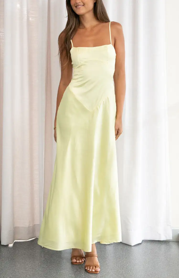 Satin Corset Maxi Dress