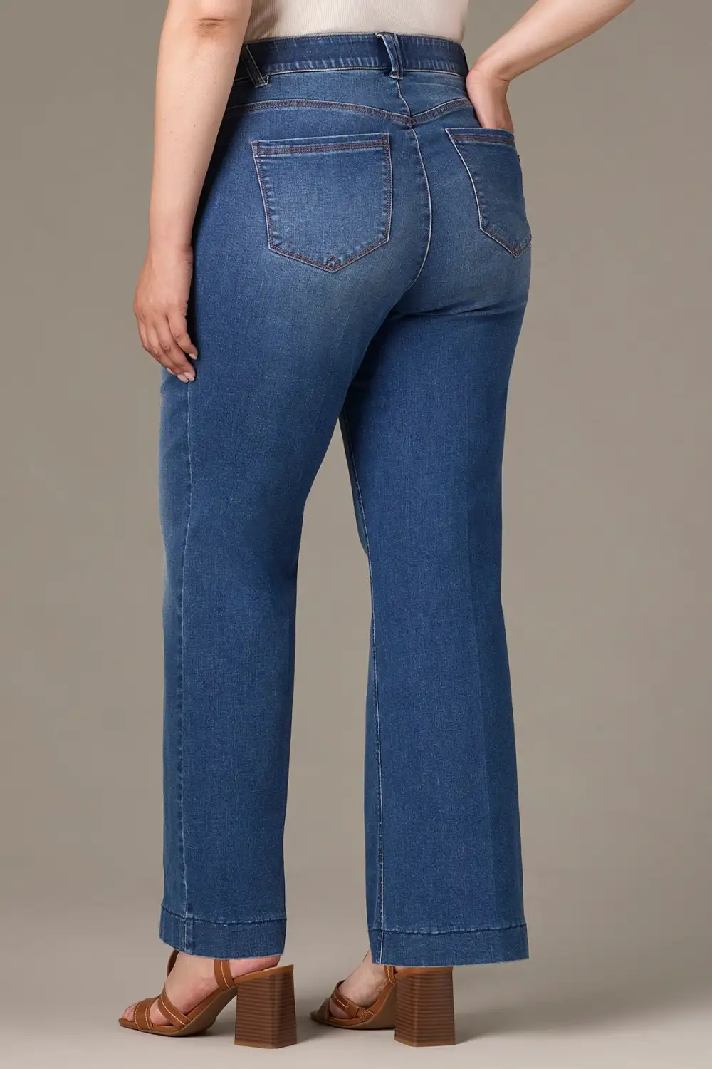 Plus Size High Rise Wide Leg Jeans