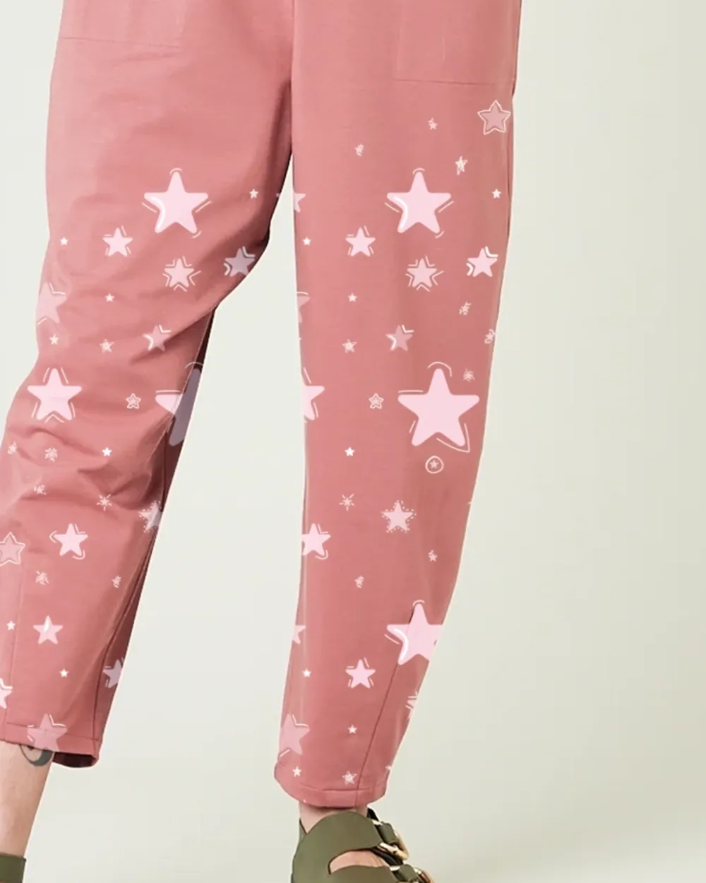 DUSTY PINK COTTON JERSEY JUMPSUIT