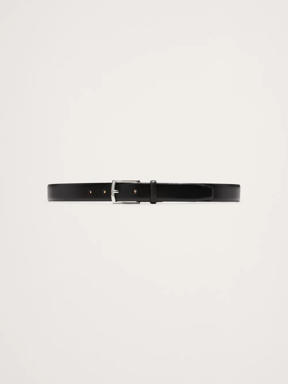 Men's Black Simple Leather Belt