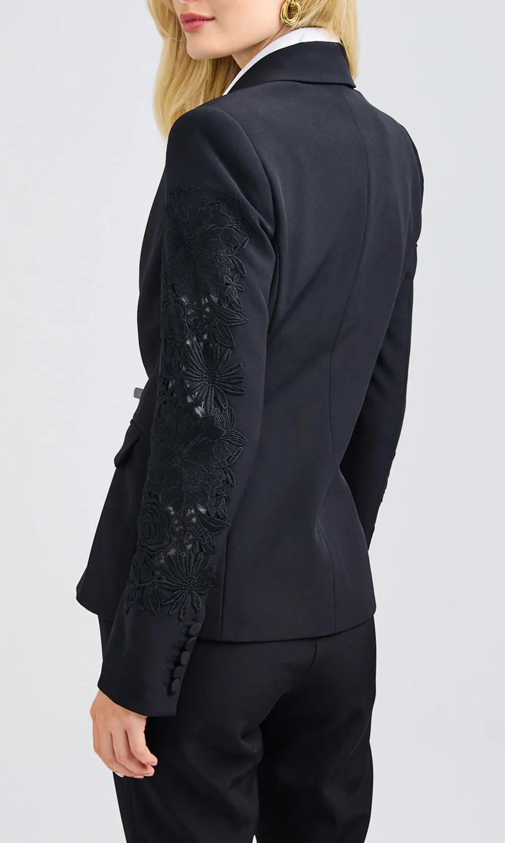 Black Lace Combo Blazer