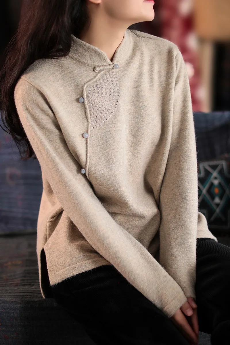 Vintage Slouchy Embroidered Sweater