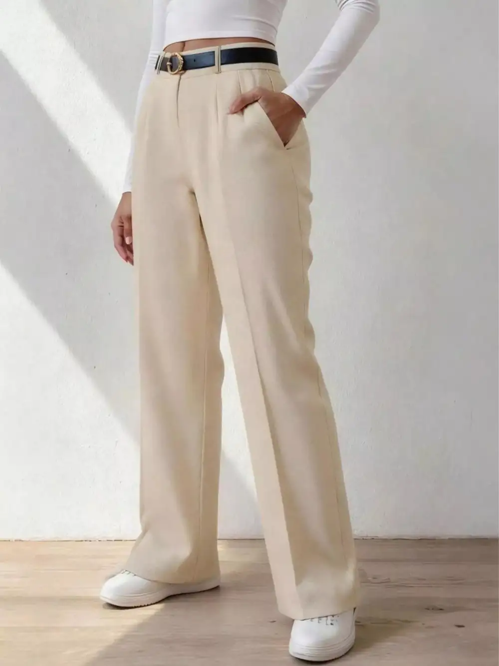 High Waist Wide Leg Dress Pants
