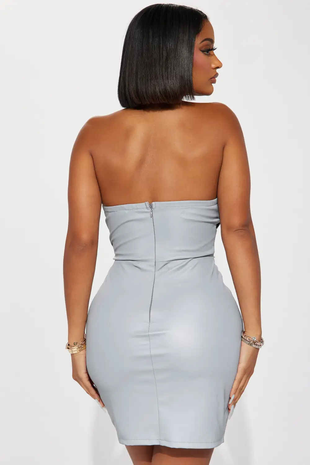 Nora Babe Reflective Mini Dress - Silver
