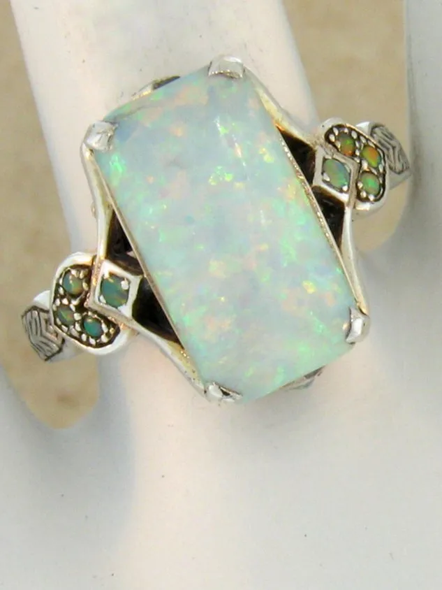 Vintage Opal Ancient Silver Ring