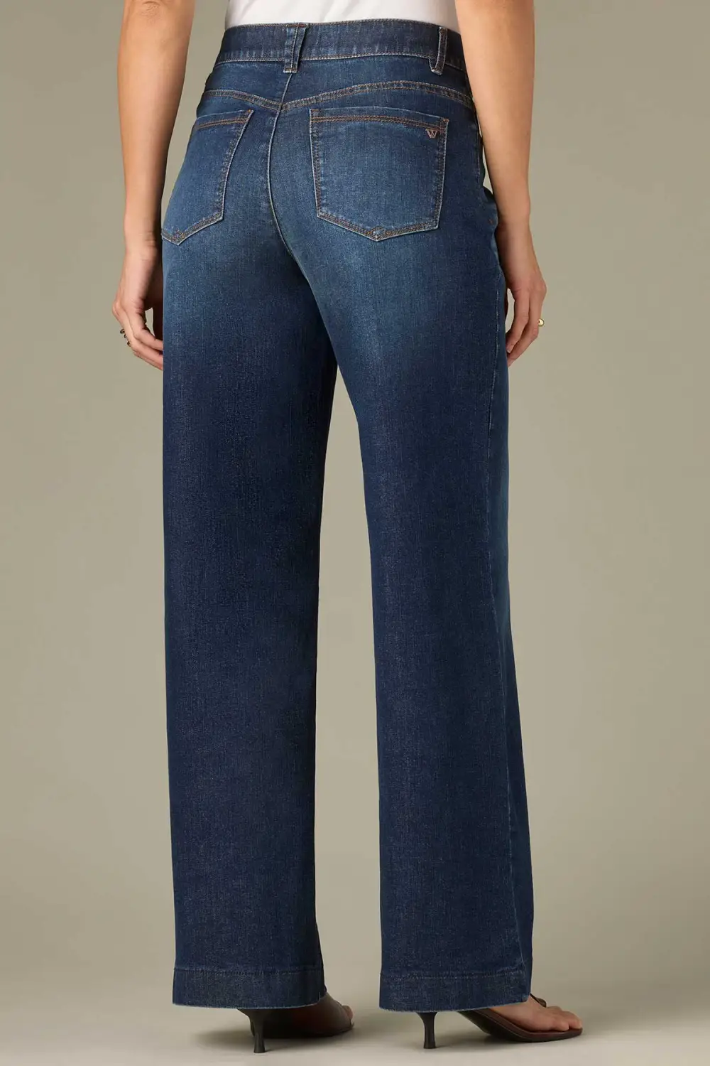 Easy Fit Petite High Rise Wide Leg Jeans
