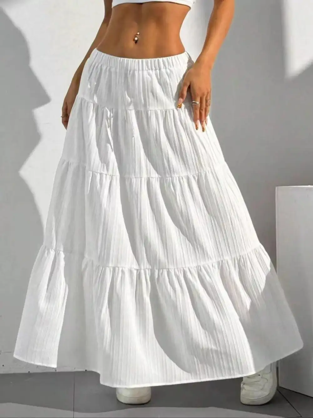 Tiered Flowy Maxi Skirt