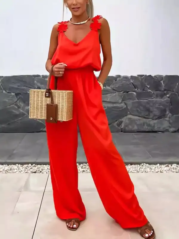 Everyday Floral Wide Leg Jumpsuit