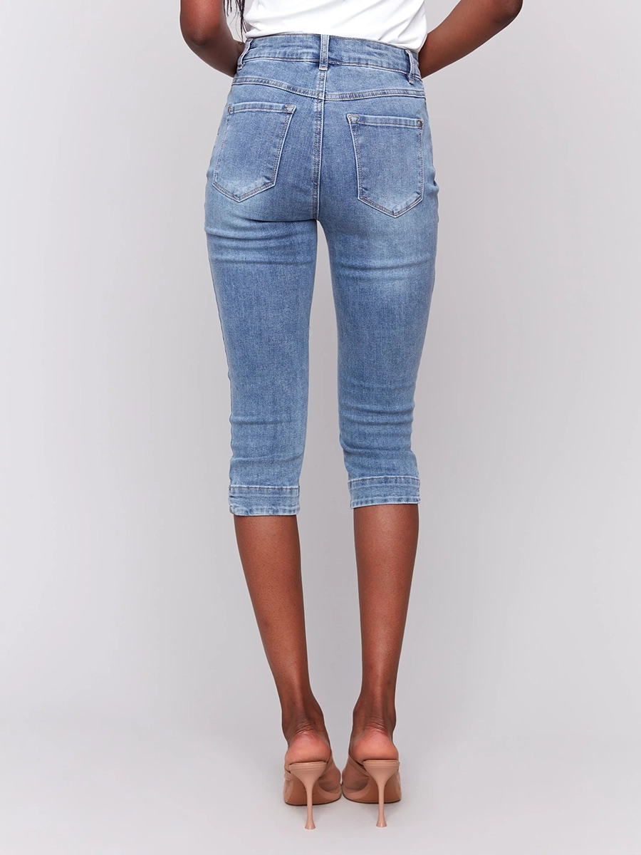 Slim Fit Women's Breathable Cotton Cropped Pants