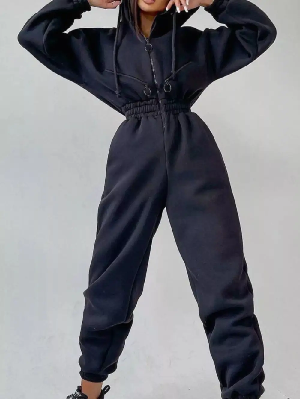 Hooded Zip Jumpsuit