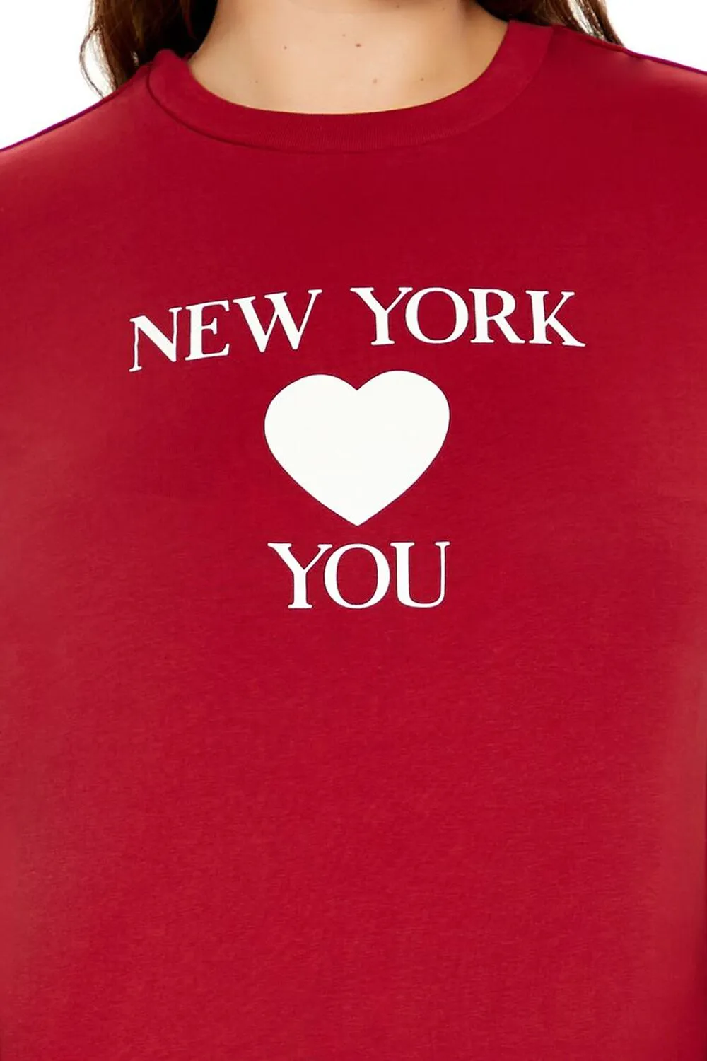 Plus Size New York Heart You Print T-Shirt