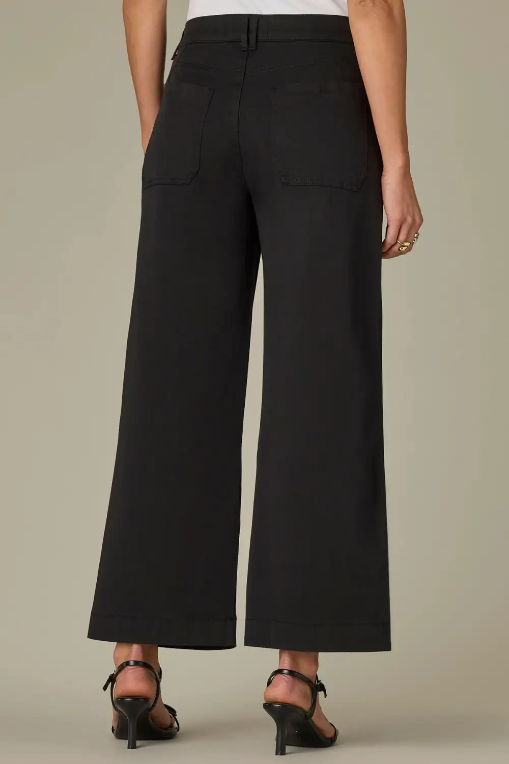 Petite V-Yoke Wide Leg Pants