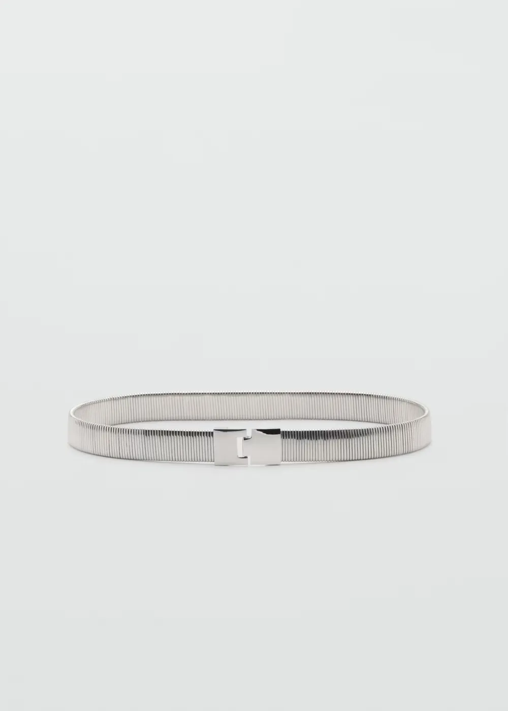 Silver Casual Style Plain Belts