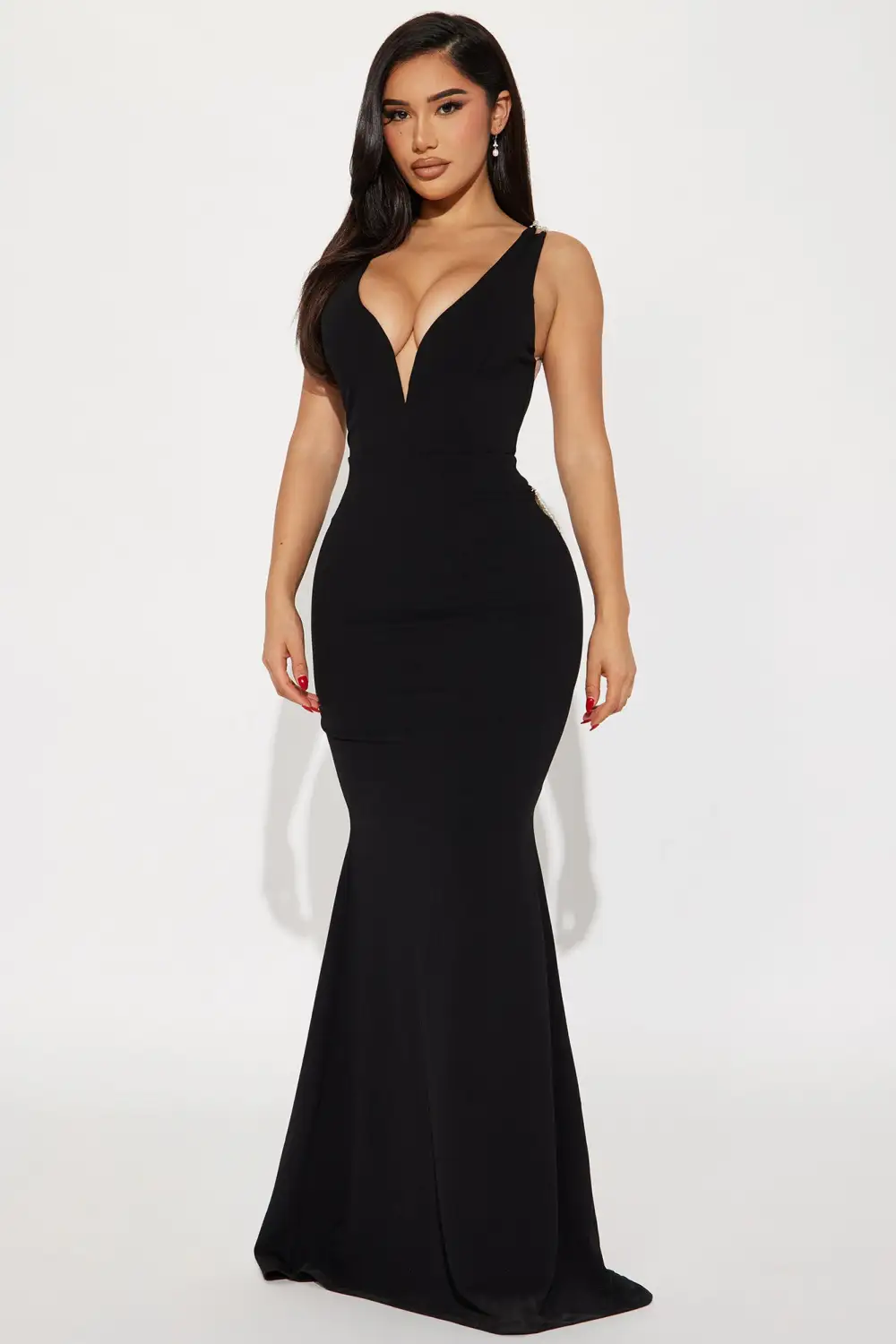 Perla Backless Gown - Black