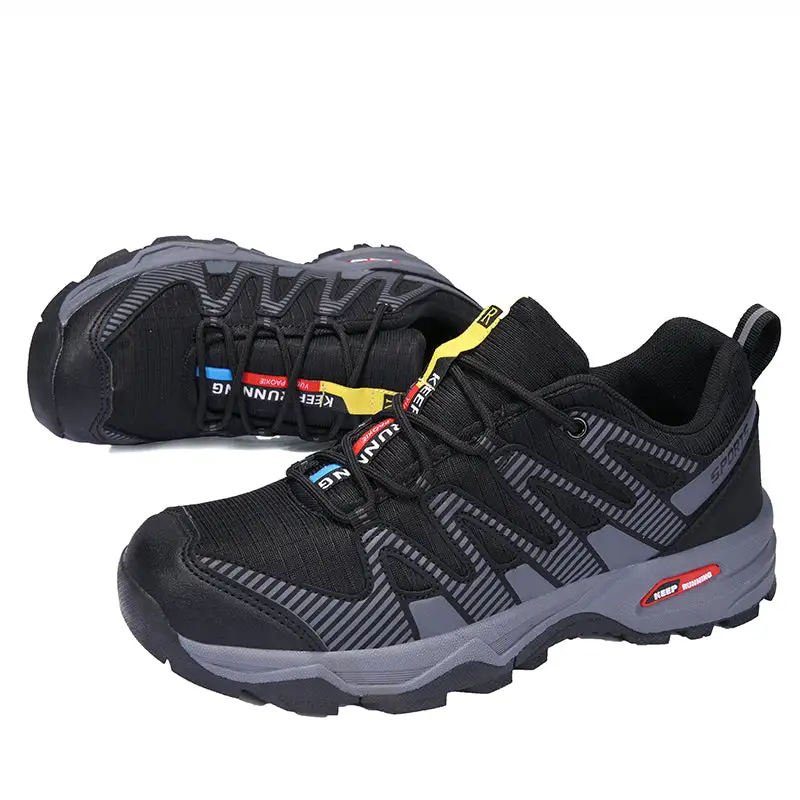 Men’s Comfortable Mixed-Material Walking Shoes – Breathable Lace-Up Sneakers, Wide Toe Box, Arch Support & Cushioned Sole for Everyday Wear, Work & Travel