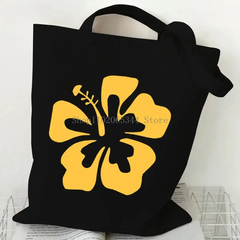Groovy Retro Graphic Canvas Tote Bag