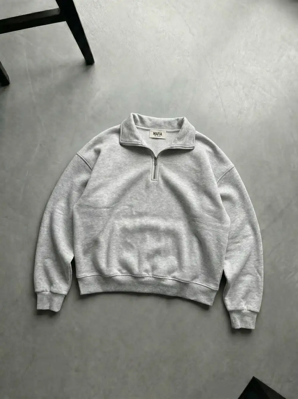 Modern Relaxed Zip Front Sweatshirt