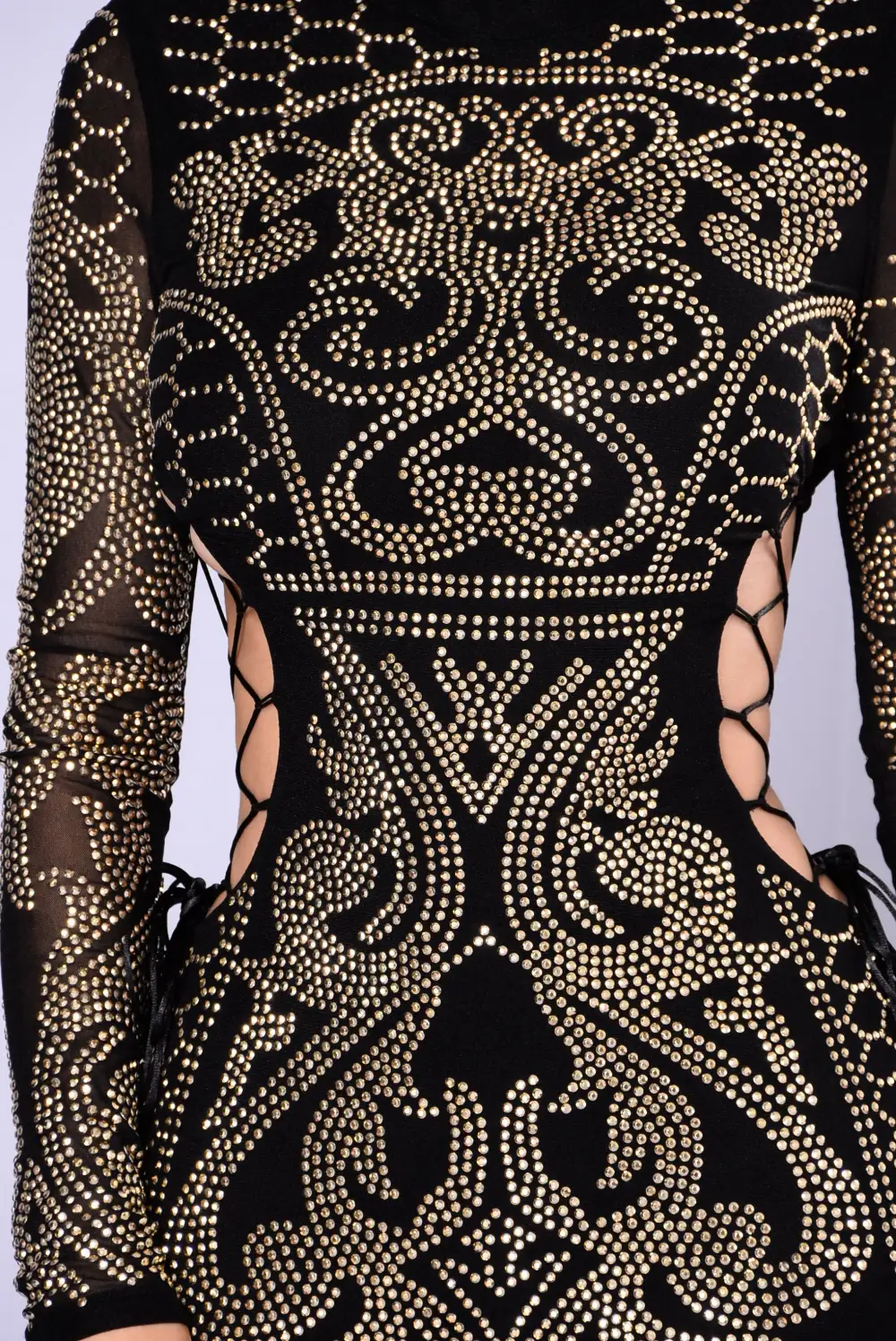 Dynasty Studded Dress - Black