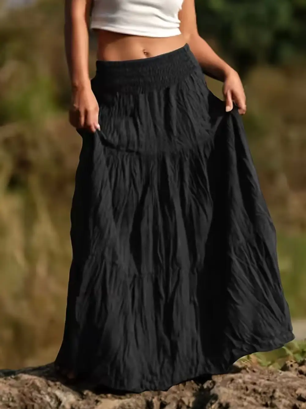 Tiered Ed Maxi Skirt