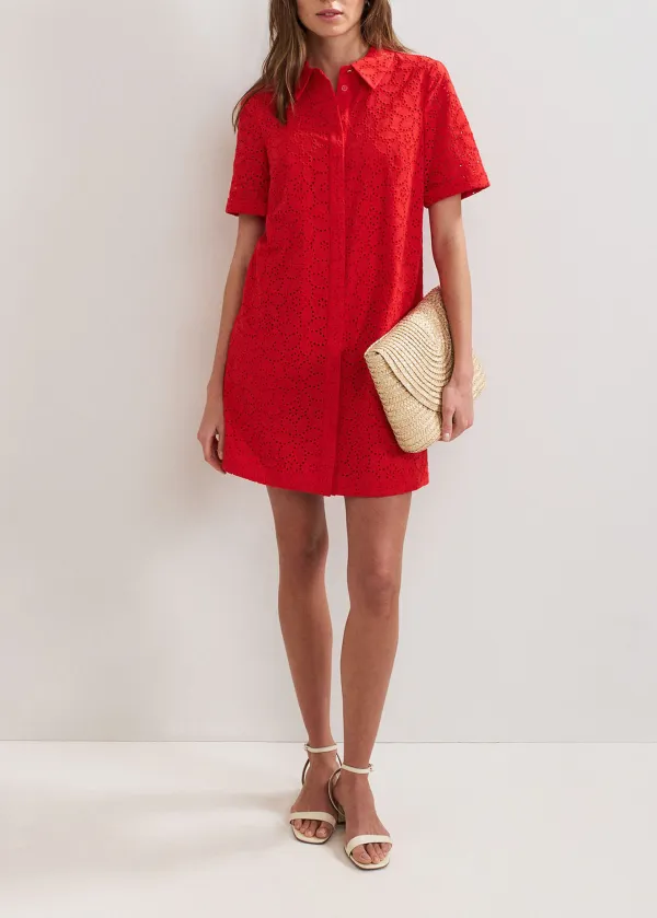 Cotton Warm Floral Embroidery Ladies Dress
