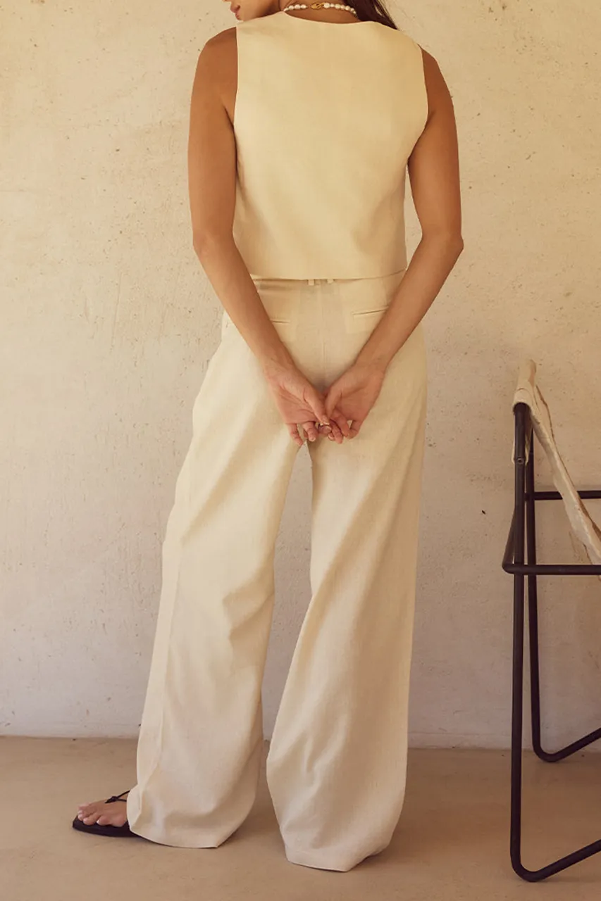 Cotton And Linen Casual Pants