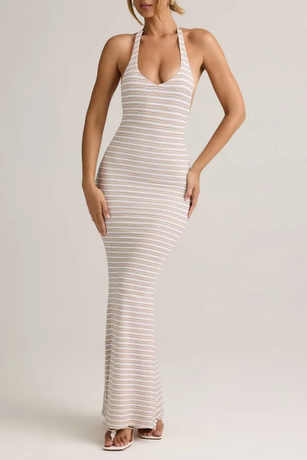 Creative Fishtail Backless Halter Dress