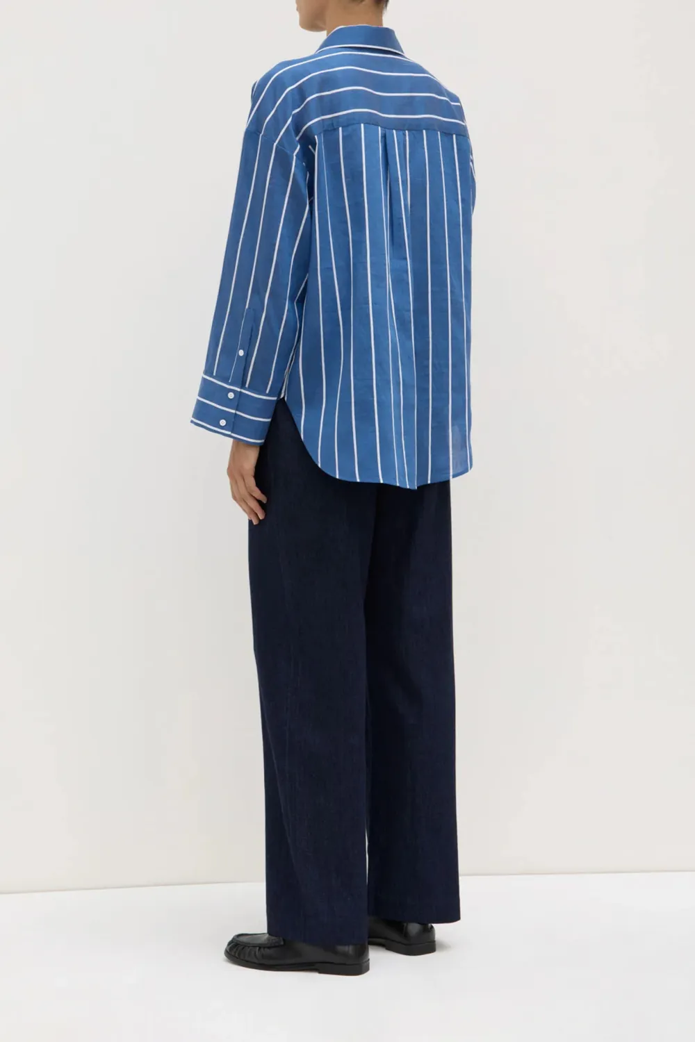 Linen Blend Loose Fitting Shirt