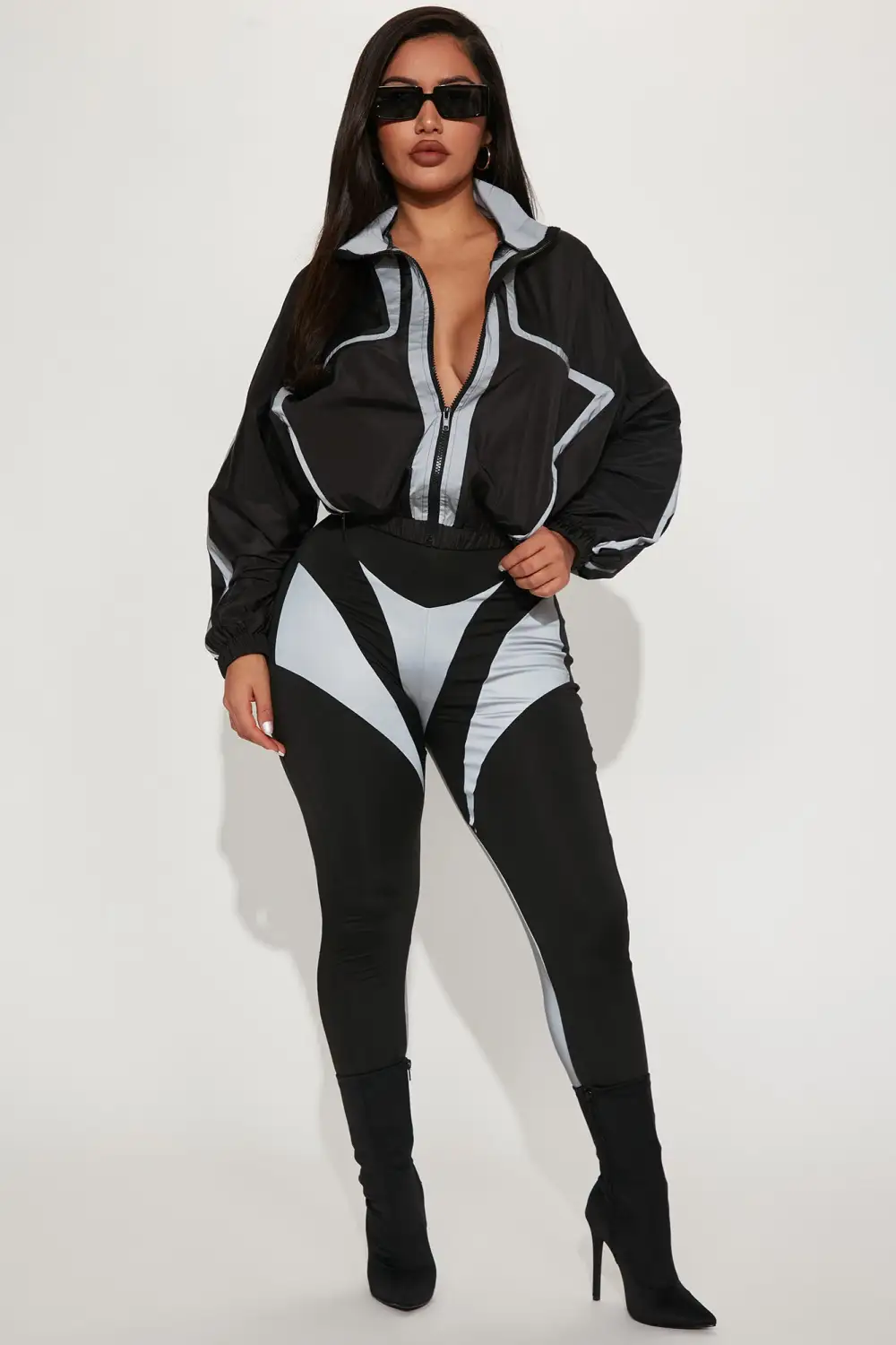 Just Another Chill Night Legging Set - Black/Grey