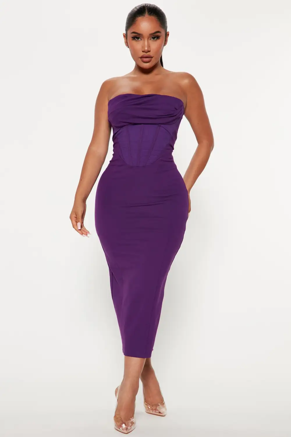 Girlfriend Material Midi Dress - Purple