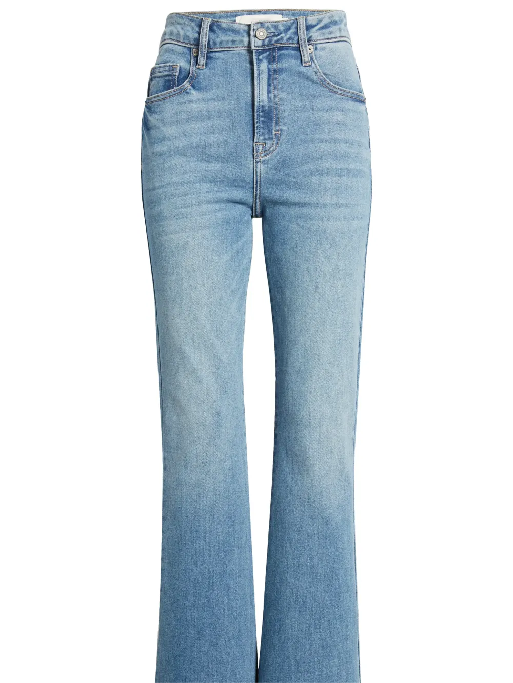 High Rise Straight Leg Denim Cargo Jeans Tall Inseam
