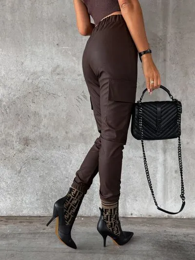 Relaxed Drawstring Pants With Pocket