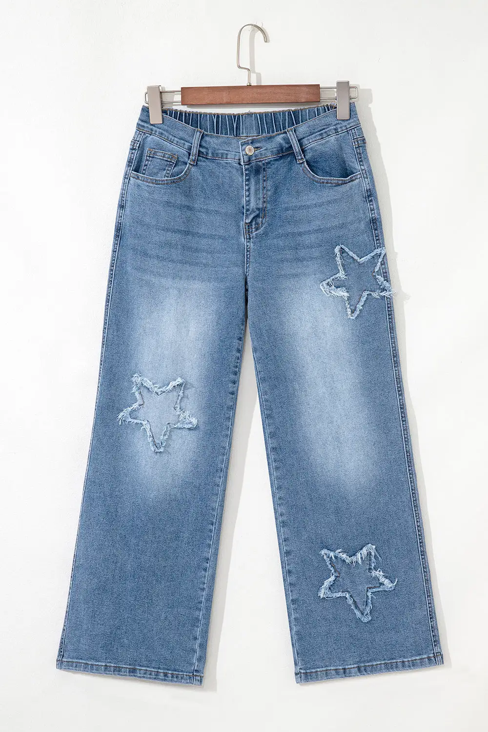 Wide Leg High Waist Cropped Stone Jeans
