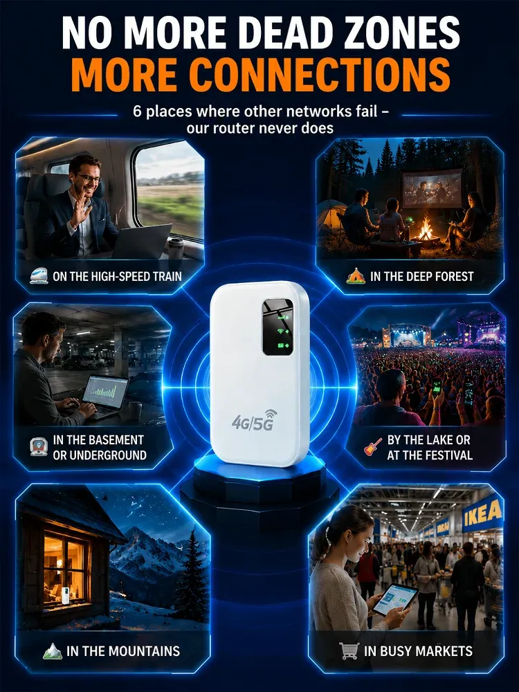 Blazing Fast 5G Pocket Hotspot | Zero Contracts | Connect 10 Devices Anywhere
