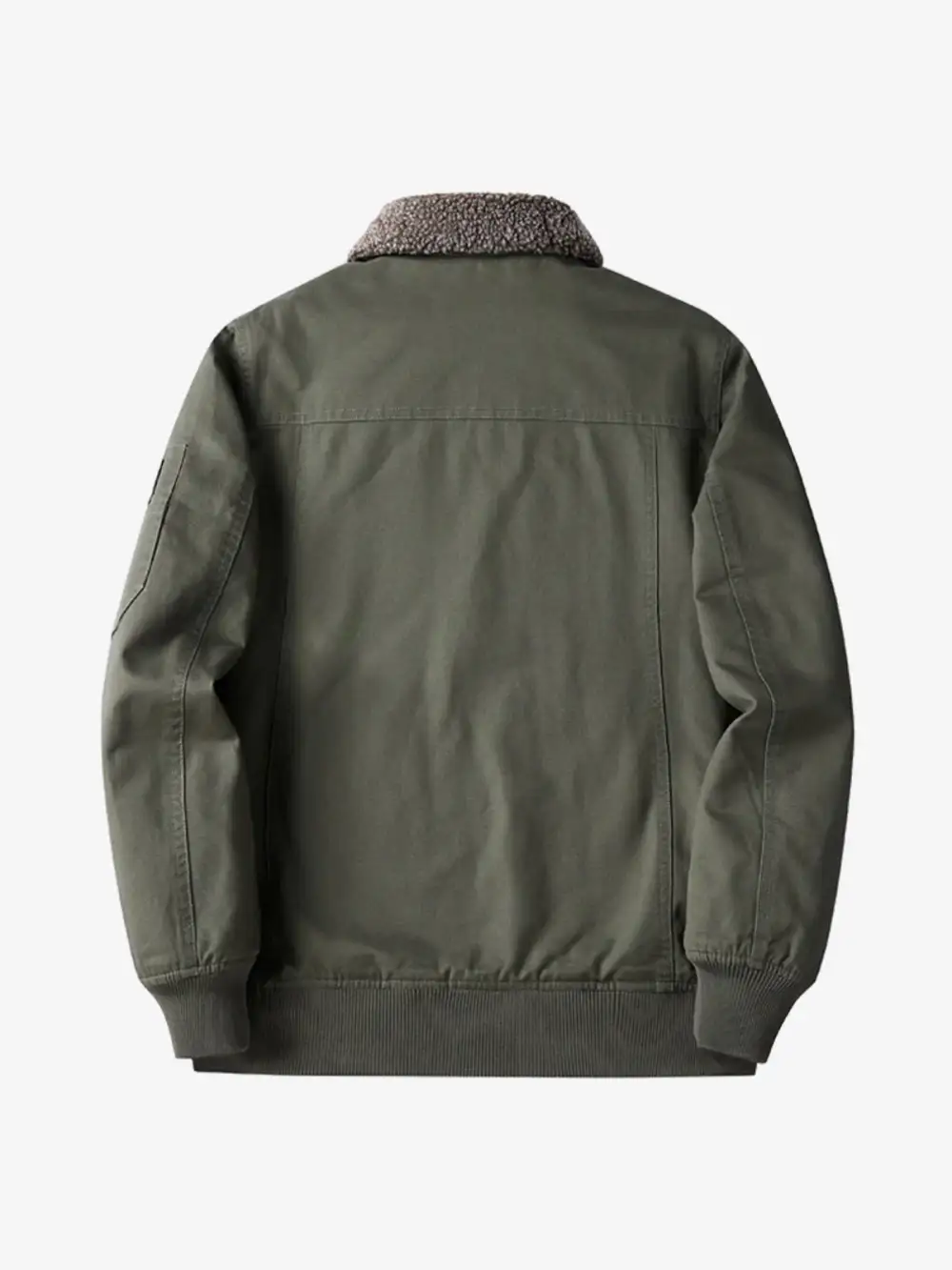 Men'S Sherpa Lined Pocketed Bomber Jacket